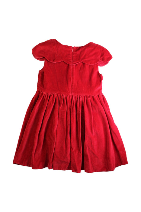 A Red Sleeveless Dresses from Jacadi in size 8Y for girl. (Back View)