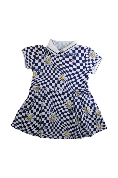 A Blue Short Sleeve Dresses from Fila in size 4T for girl. (Front View)