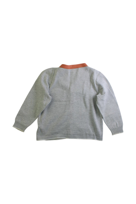 A Grey Cardigans from Bonpoint in size 3T for boy. (Back View)