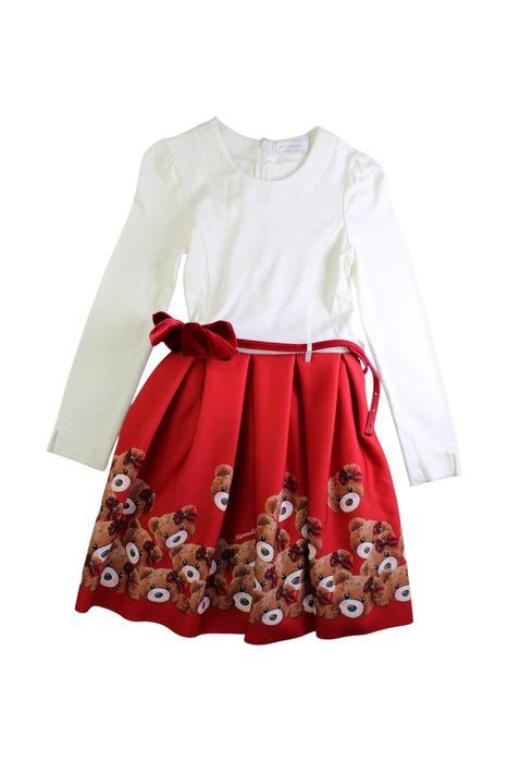 A Multicolour Long Sleeve Dresses from Monnalisa in size 8Y for girl. (Front View)