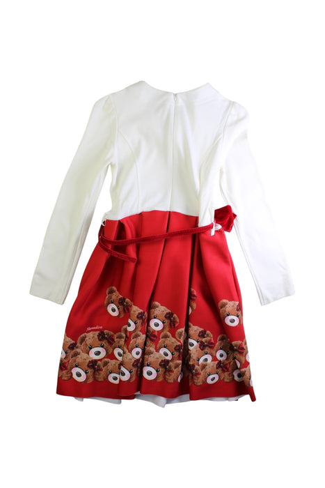 A Multicolour Long Sleeve Dresses from Monnalisa in size 8Y for girl. (Back View)