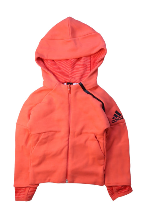 A Orange Lightweight Jackets from Adidas in size 18-24M for girl. (Front View)