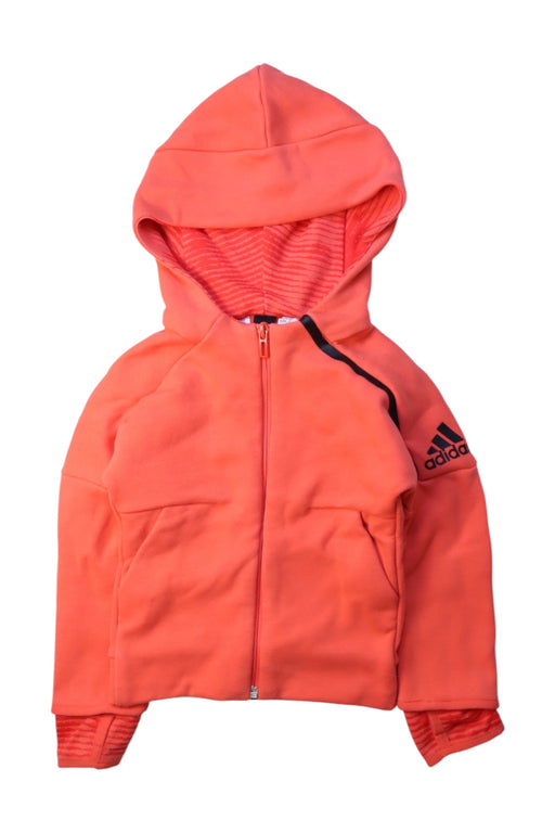 A Orange Lightweight Jackets from Adidas in size 18-24M for girl. (Front View)