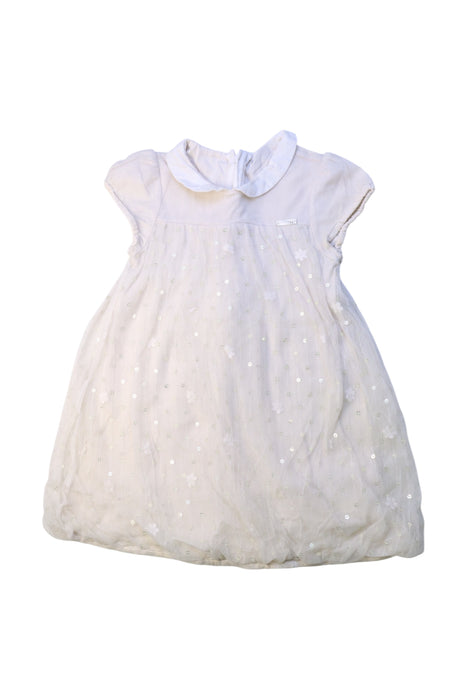A White Short Sleeve Dresses from Mayoral in size 3T for girl. (Front View)