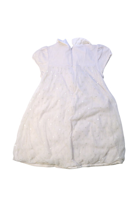 A White Short Sleeve Dresses from Mayoral in size 3T for girl. (Back View)