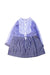 A Blue Long Sleeve Dresses from Burberry in size 12-18M for girl. (Front View)