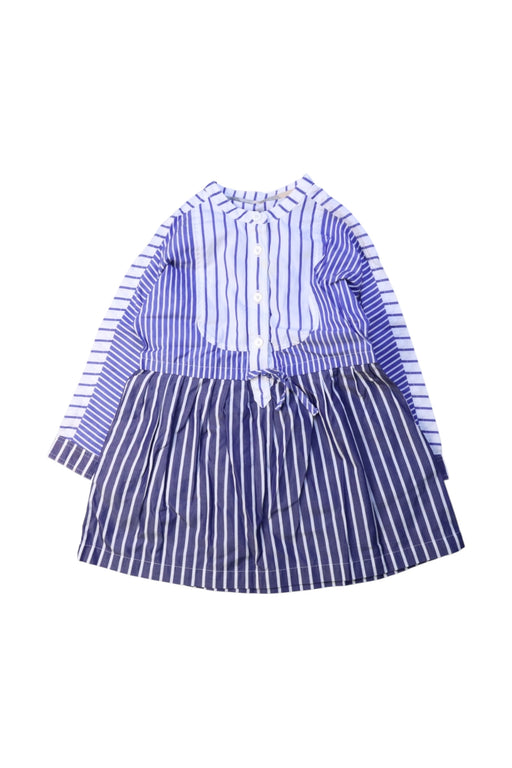 A Blue Long Sleeve Dresses from Burberry in size 12-18M for girl. (Front View)