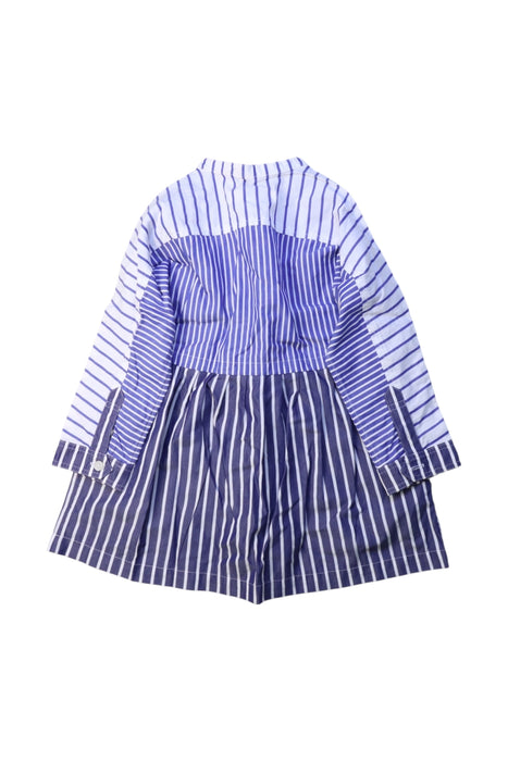 A Blue Long Sleeve Dresses from Burberry in size 12-18M for girl. (Back View)