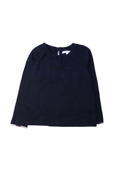 A Navy Long Sleeve Tops from Burberry in size 3T for girl. (Front View)