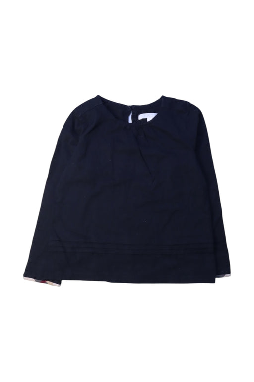 A Navy Long Sleeve Tops from Burberry in size 3T for girl. (Front View)