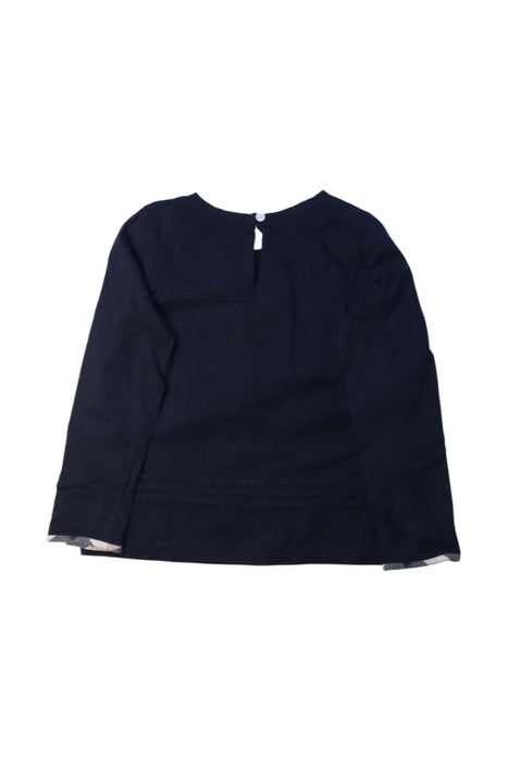 A Navy Long Sleeve Tops from Burberry in size 3T for girl. (Back View)