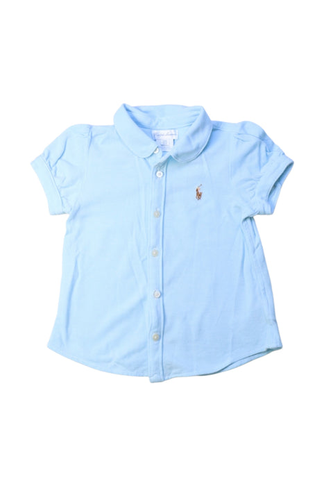 A Blue Short Sleeve Shirts from Ralph Lauren in size 2T for girl. (Front View)
