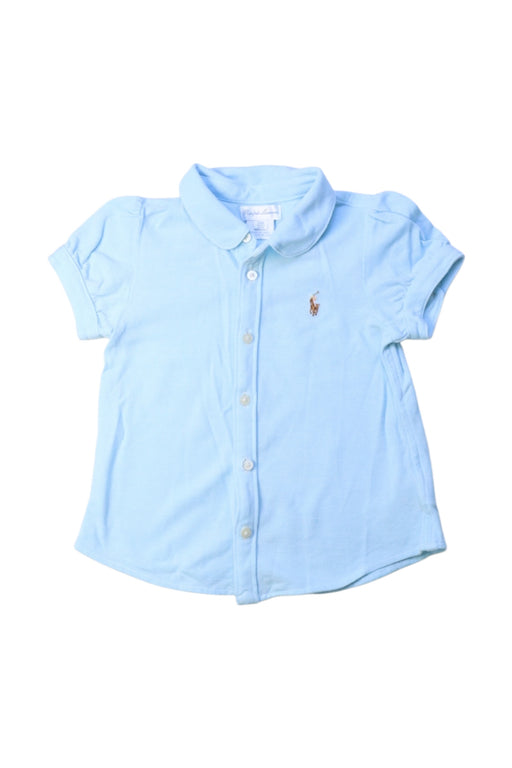A Blue Short Sleeve Shirts from Ralph Lauren in size 2T for girl. (Front View)