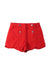 A Red Shorts from Jacadi in size 2T for girl. (Front View)