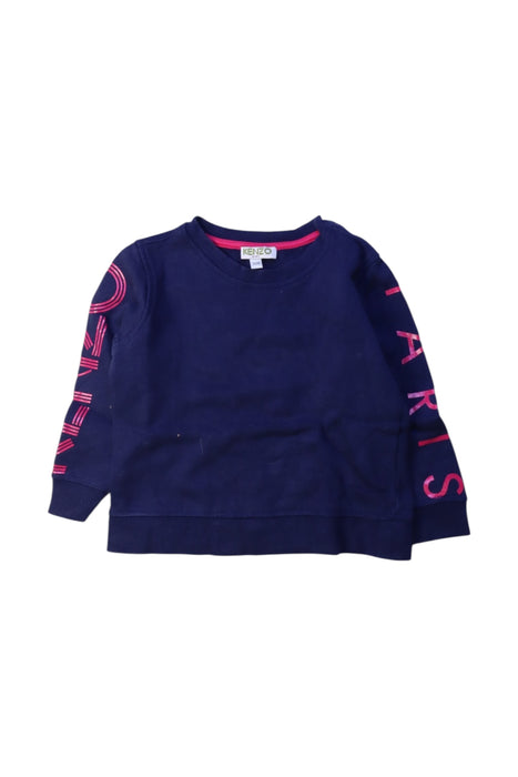 A Navy Crewneck Sweatshirts from Kenzo in size 2T for girl. (Front View)