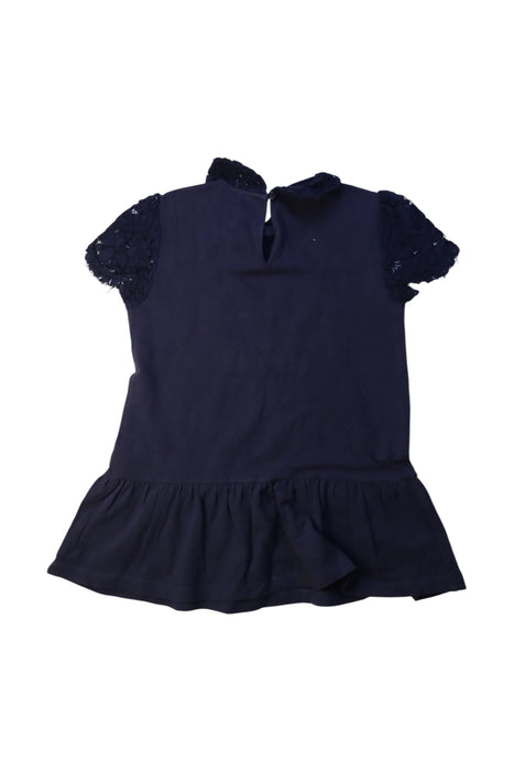A Navy Short Sleeve Dresses from Armani in size 10Y for girl. (Back View)