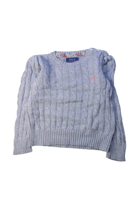 A Grey Knit Sweaters from Polo Ralph Lauren in size 4T for girl. (Front View)