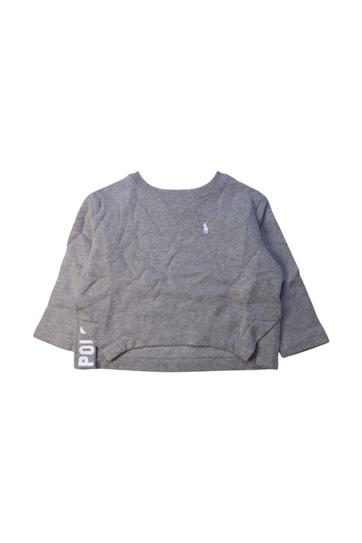 A Grey Long Sleeve Tops from Polo Ralph Lauren in size 2T for girl. (Front View)
