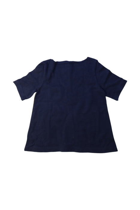 A Navy Short Sleeve Tops from Petit Bateau in size 6T for girl. (Back View)