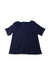 A Navy Short Sleeve Tops from Petit Bateau in size 6T for girl. (Back View)