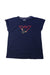 A Navy Short Sleeve T Shirts from Armani in size 6T for girl. (Front View)