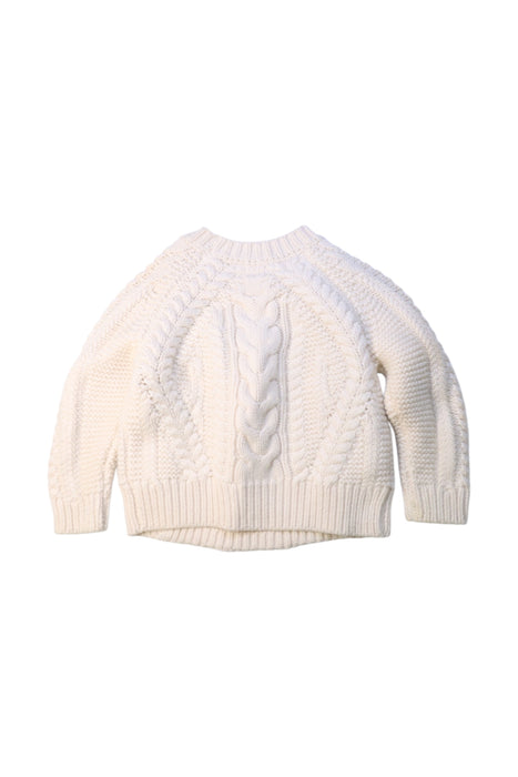A White Knit Sweaters from Burberry in size 4T for girl. (Back View)