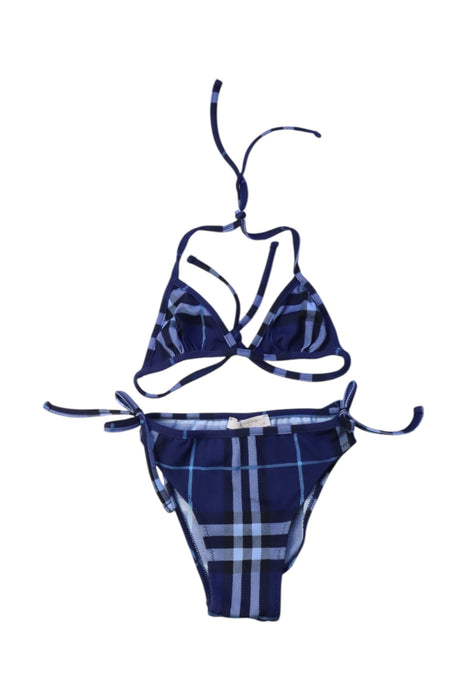 A Navy Bikinis from Burberry in size 12-18M for girl. (Front View)