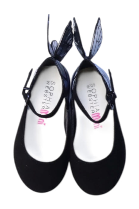 A Black Flats from Sophia Webster in size 18-24M for girl. (Back View)