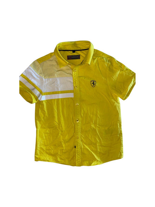 A Yellow Short Sleeve Shirts from Ferrari in size 8Y for boy. (Front View)