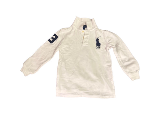 A White Long Sleeve Polos from Polo Ralph Lauren in size 6T for boy. (Front View)