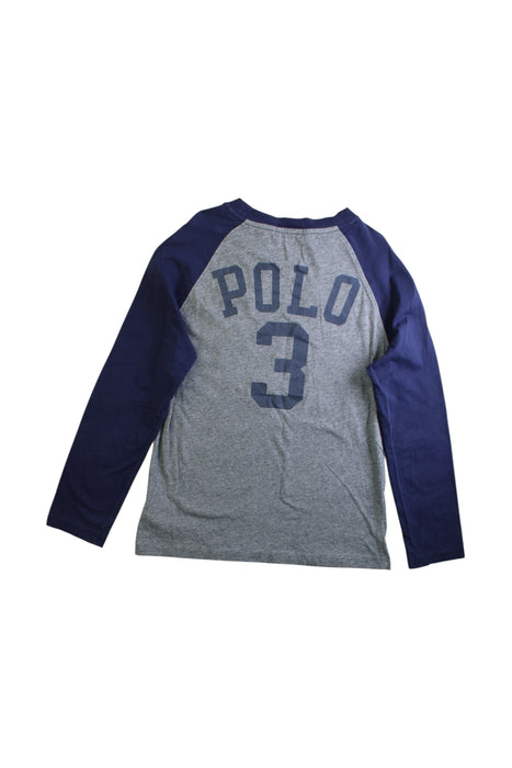 A Grey Long Sleeve Shirts from Polo Ralph Lauren in size 7Y for boy. (Back View)