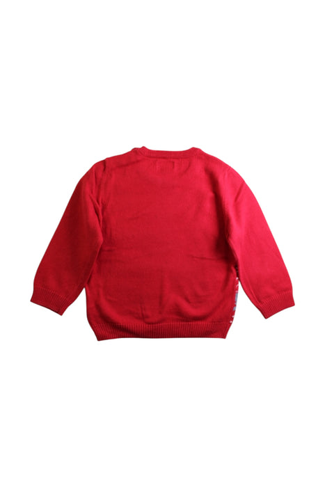 A Red Knit Sweaters from Kingkow in size 18-24M for boy. (Back View)