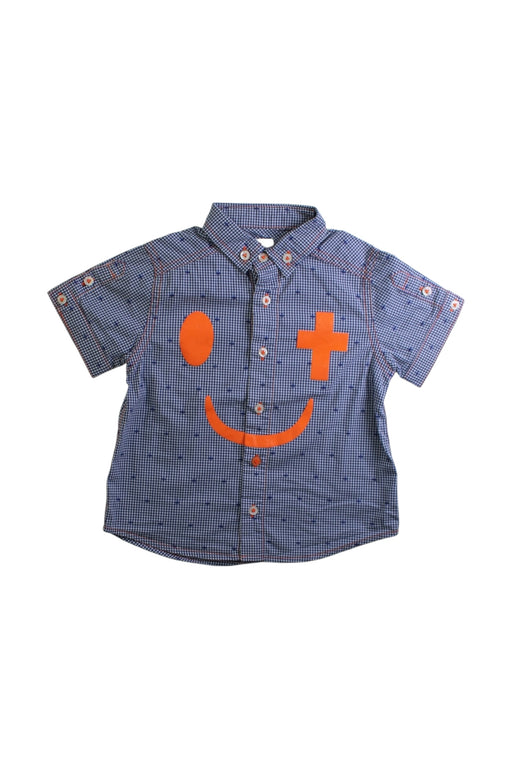 A Blue Short Sleeve Polos from As Little As in size 12-18M for boy. (Front View)