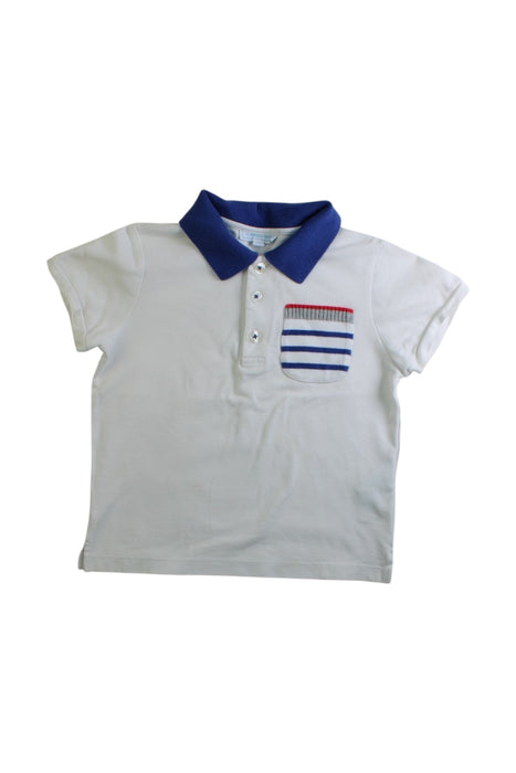 A White Short Sleeve Polos from Nicholas & Bears in size 2T for boy. (Front View)