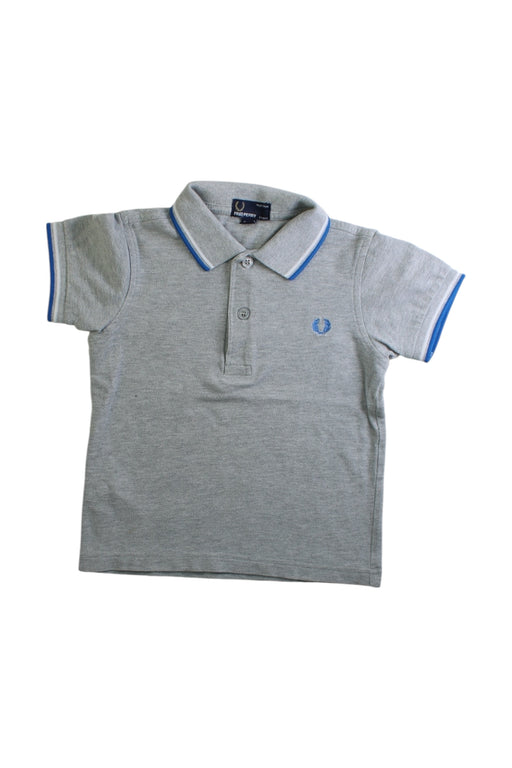 A Grey Short Sleeve Polos from Fred Perry in size 3T for boy. (Front View)