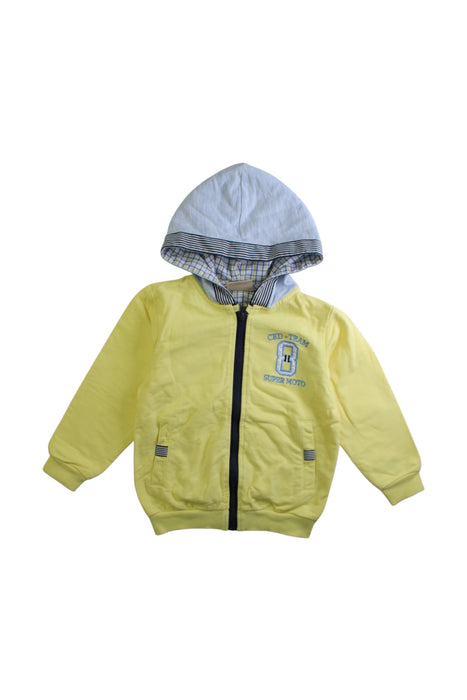 A Yellow Lightweight Jackets from Chickeeduck in size 2T for boy. (Front View)