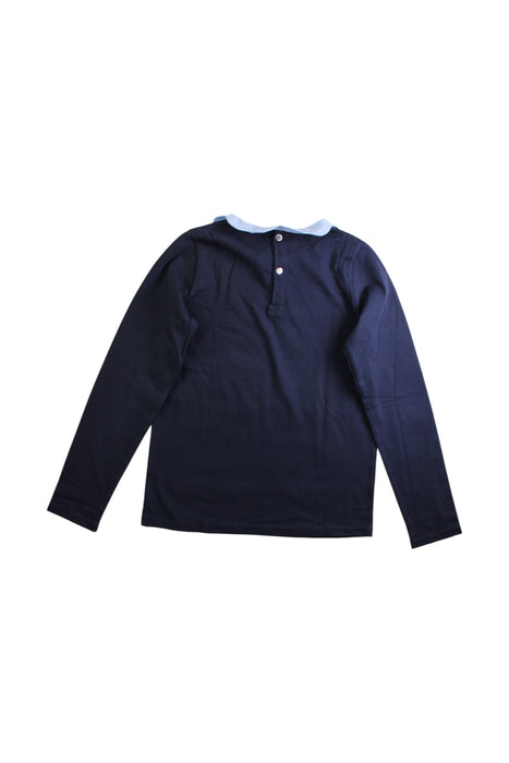 A Navy Long Sleeve Tops from Jacadi in size 8Y for girl. (Back View)