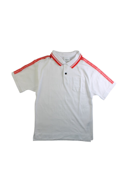 A White Short Sleeve Polos from Burberry in size 12Y for boy. (Front View)