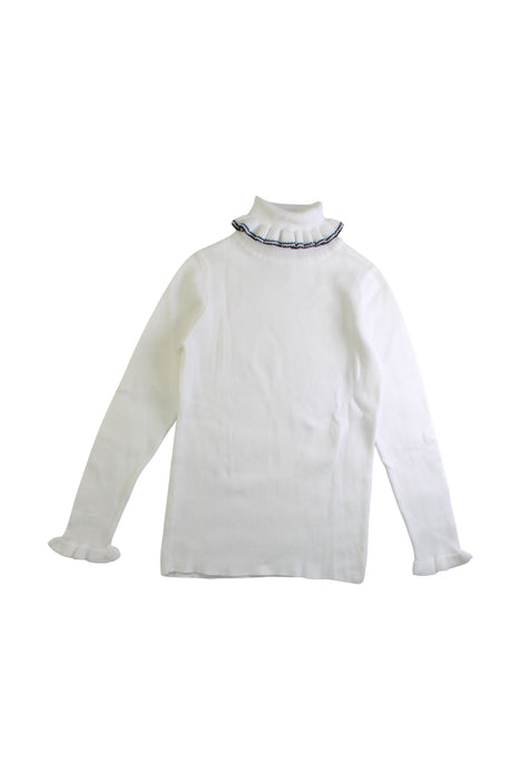 A White Long Sleeve Tops from Jacadi in size 8Y for girl. (Front View)