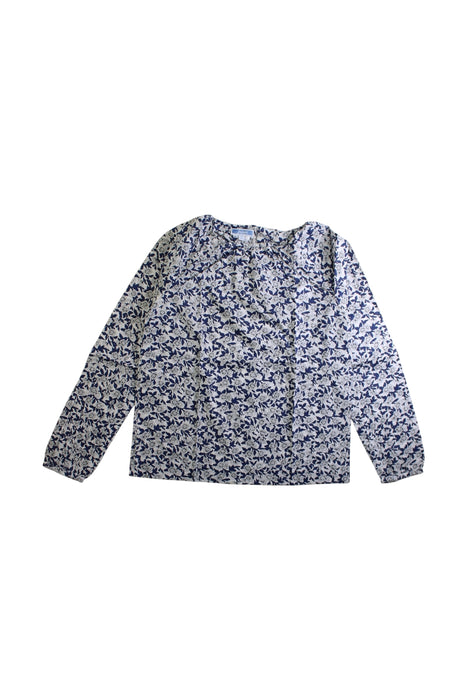 A Blue Long Sleeve Shirts from Jacadi in size 8Y for girl. (Front View)