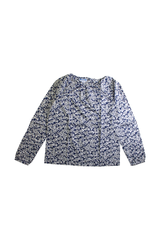 A Blue Long Sleeve Shirts from Jacadi in size 8Y for girl. (Front View)
