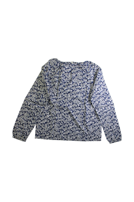 A Blue Long Sleeve Shirts from Jacadi in size 8Y for girl. (Back View)