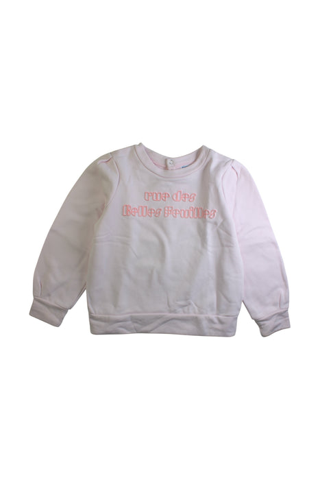 A White Crewneck Sweatshirts from Jacadi in size 8Y for girl. (Front View)