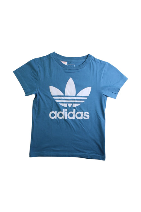 A Blue Short Sleeve T Shirts from Adidas in size 7Y for girl. (Front View)