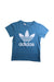 A Blue Short Sleeve T Shirts from Adidas in size 7Y for girl. (Front View)