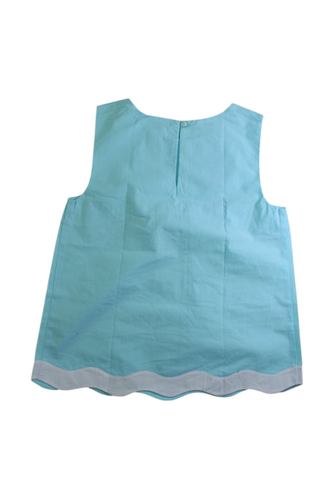 A Blue Sleeveless Tops from Jacadi in size 8Y for girl. (Back View)