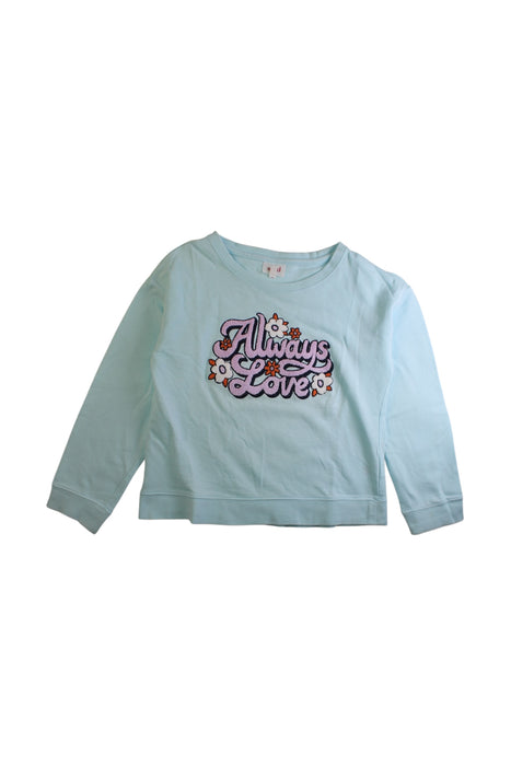 A Blue Long Sleeve T Shirts from Seed in size 8Y for girl. (Front View)