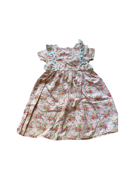 A Pink Short Sleeve Dresses from Oobi in size 6T for girl. (Front View)