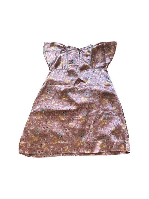 A Pink Short Sleeve Dresses from Velveteen in size 5T for girl. (Back View)