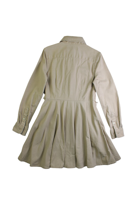 A Ivory Long Sleeve Dresses from Ralph Lauren in size 7Y for girl. (Back View)